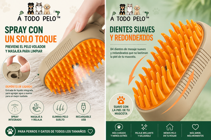 CepiSPRAY™ — Cepillo Spray 3 en 1 para Perros y Gatos